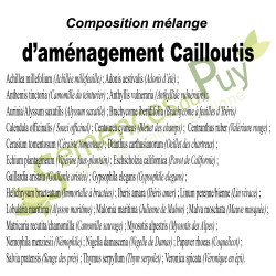 Composition 100% graines du mélange d'aménagement Cailloutis - Semences du Puy