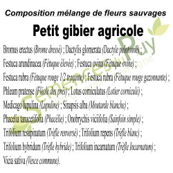 Composition 100% graines du mélange de fleurs sauvages PETIT GIBIER AGRICOLE - Semences du Puy