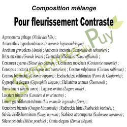 Composition 100% graines du mélange pour fleurissement Contraste - Semences du Puy